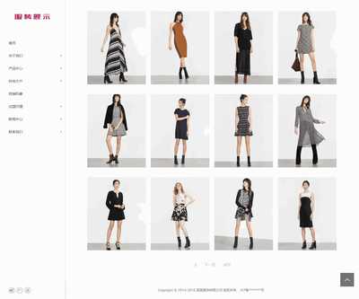 側欄創(chuàng)意服裝服飾展示類響應式自適應織夢模板